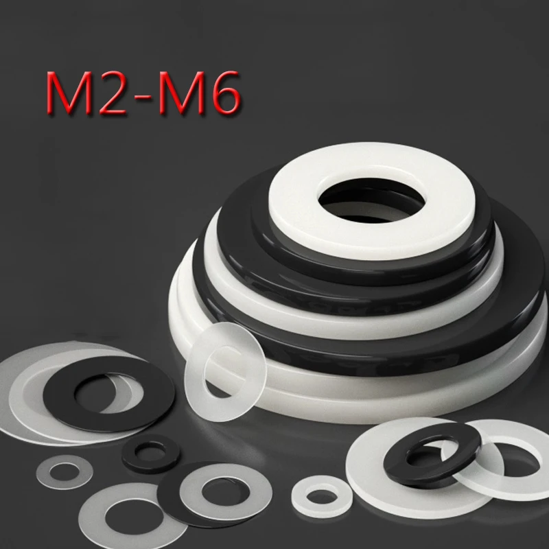 

M2 M3 M4 M5 M6 Нейлоновые шайбы, резиновые и пластиковые шайбы, ультратонкие изоляционные плоские шайбы, пластиковые круглые. плоская шайба