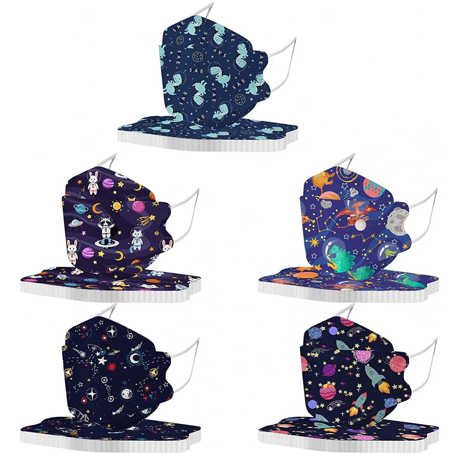 50 шт. одноразовые маски для лица с 3d-рисунком Рыбок |