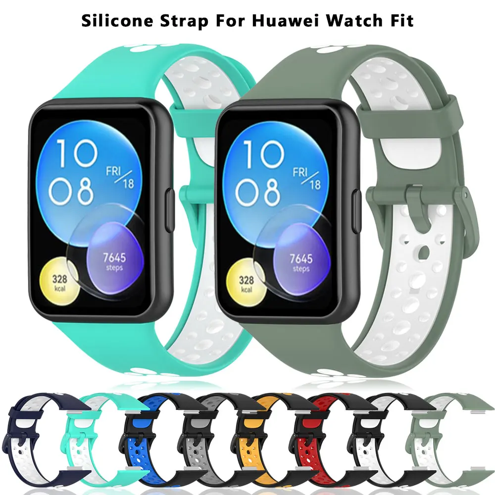

Silicone Watchband For Huawei Watch FIT 2 Strap Smart Wrist Watchband Sport Replacement Bracelet Watch Fit2 Correa Accessories