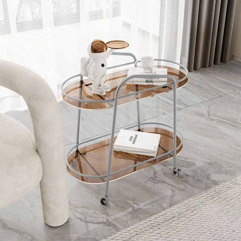 

Итальянская Бытовая Роскошная Толстая тележка из закаленного стекла толщиной 5 мм на колесиках с диваном для обеденной корзины кухонные острова