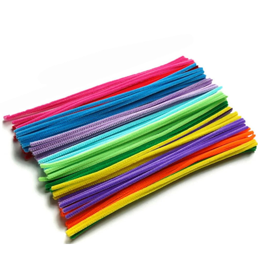 

100pcs Training Kids Toy Teach DIY Correct Color Handmade 30cm Colorful Improve Intelligence Educational Chenille Stems