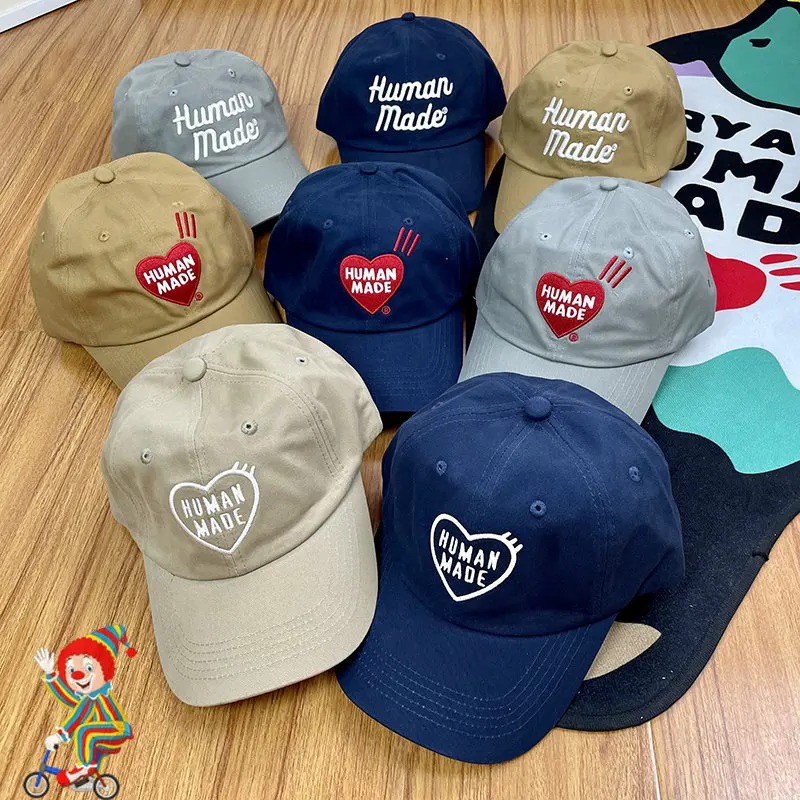 

All Seasons Human Made Baseball Cap Letter Love Embroidered Adjustable Peaked Cap