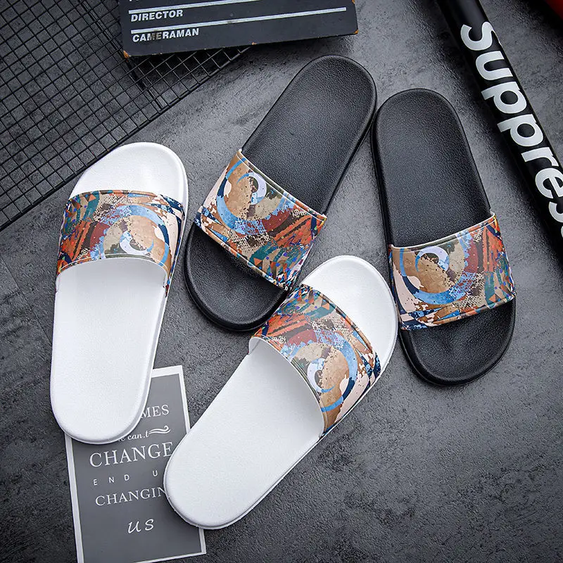 

2023 Summer New Men's Slip-proof Deodorant Personality Sandals Men's Flip-flops Outdoor Beach Shoes