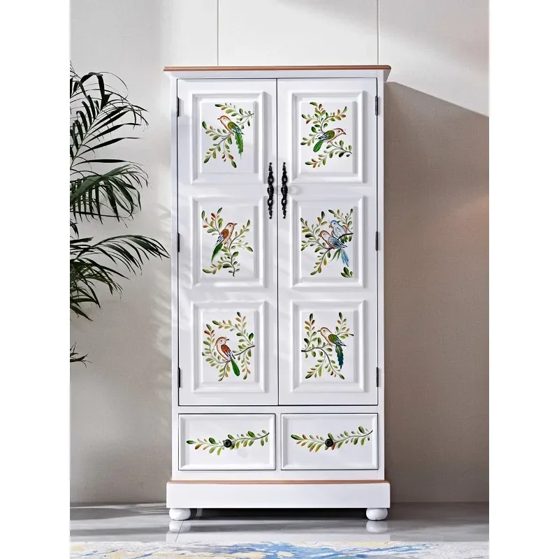 80 см Американский домашний шкаф для спальни маленький двойная дверь ящик детский