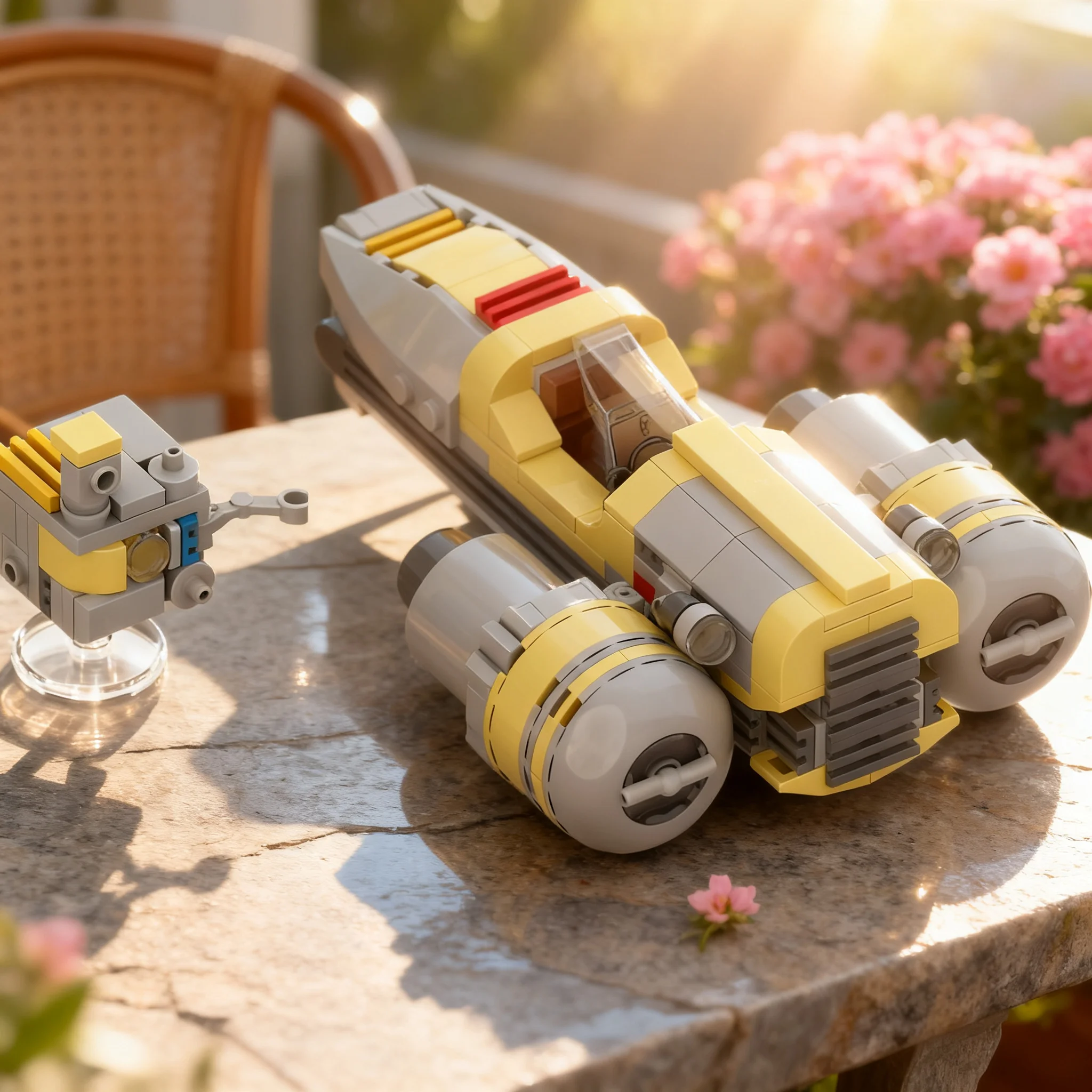 Фото 254 детали MOC Star Battle Din Jarin Colors Vectron Phantom Mount Speeder Bike + BX-RC Probe Droid SWTOR Модель Конструктор Арт №3