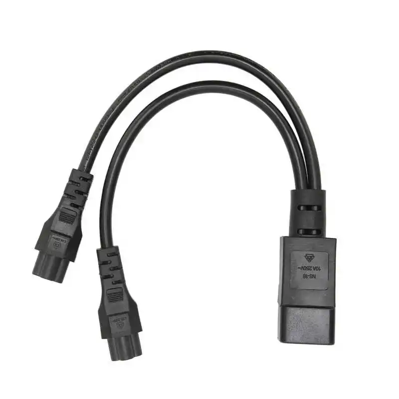 

Power Cord Splitter Power Plug Cord 10A 250V Wear Resistant PVC Reinforced Design Heat Resistant for Speakers