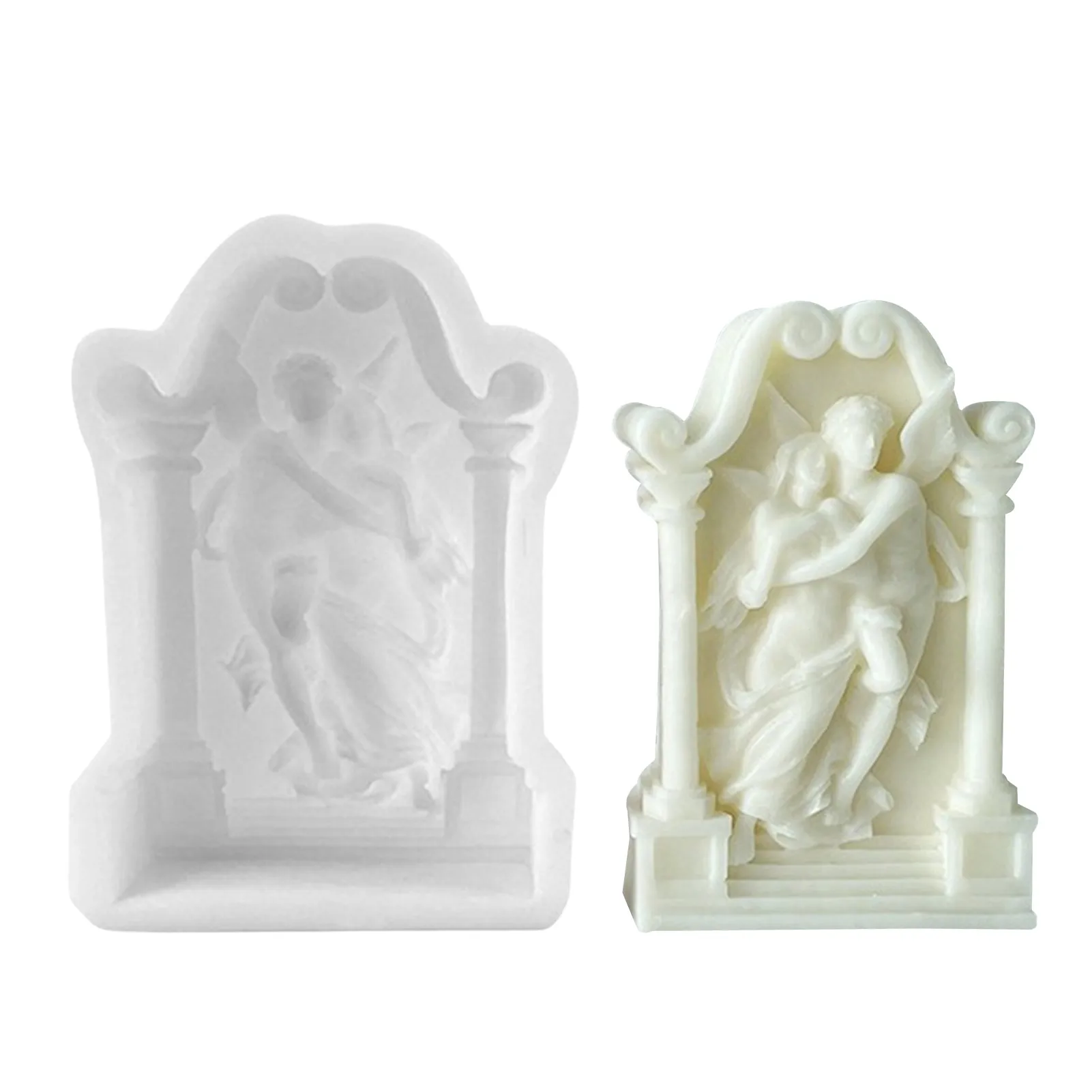 

Candle Molds For Candle Making Crystal Resin Molds Easy To Demould Reusable Angel Candle Silicone Molds For Crystal Resin Molds