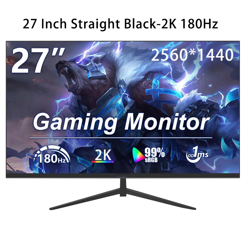 27-дюймовый игровой монитор, 180 Гц, 2560*1440P, HDMI, QHD, настольный ...
