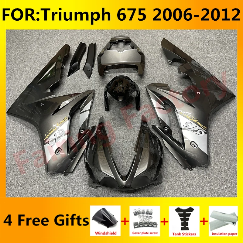 

Motorcycle ABS Fairings Kit Fit for Triumph Daytona 675 675R 2006 2007 2008 2009 2010 2011 2012 Bodywork fairing set grey silver
