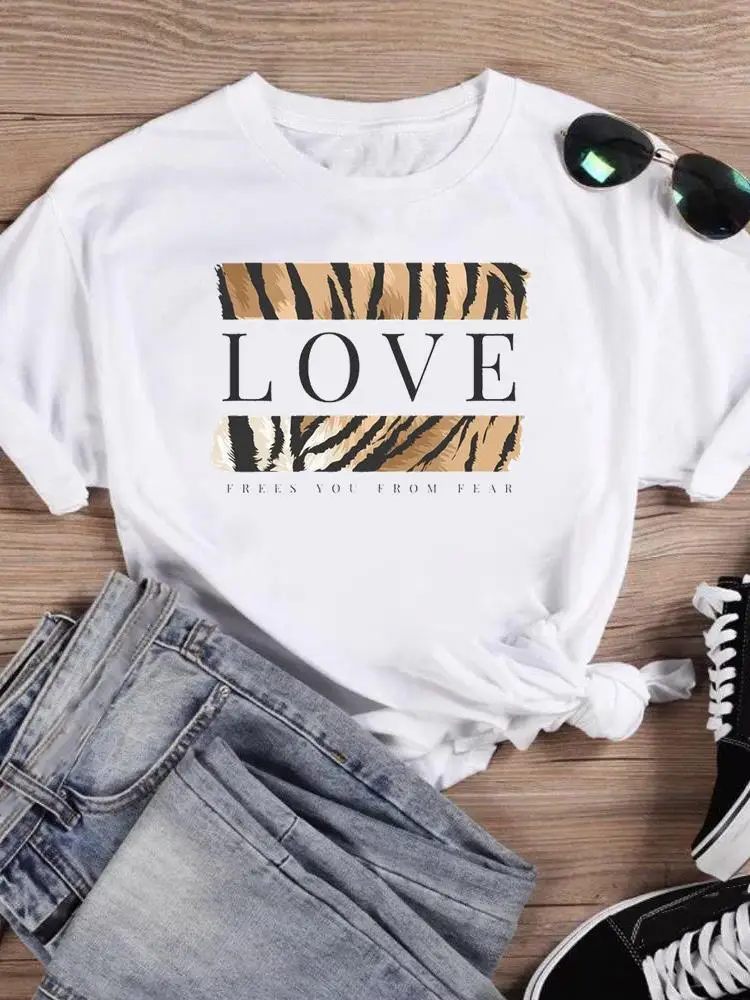 Love Letter Style Trend 90s Graphic Tee Short Sleeve Fashion Female Print T Top Women Cartoon Shirt Clothing T-shirts