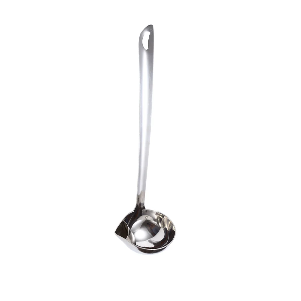 

1pc Soup Scoop Oil Ladle Stainless Steel Ladle Soup Scoop Oil Spoon Oil Soup Separator Ladle