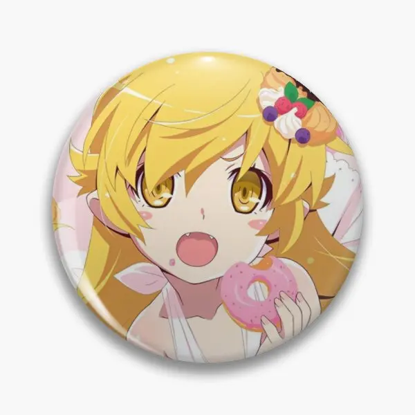 Monogatari серии Oshino Shinobu мягкая пуговица на воротнике для женщин забавные ювелирные