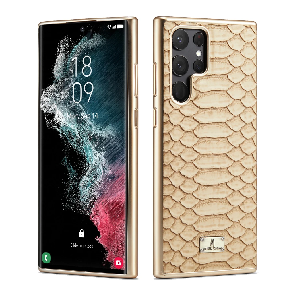 

Роскошный гальванический чехол из крокодиловой кожи для Samsung Galaxy S22 Plus S22Ultra противоударный чехол