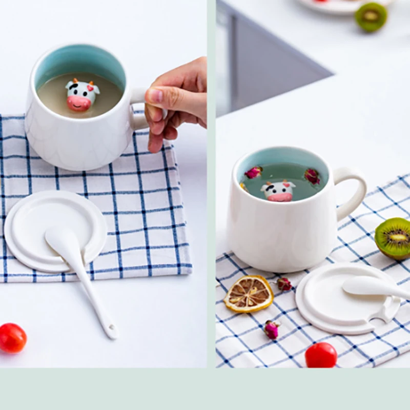 3D стереоскопическая керамическая кружка с животными большая емкость чашка для