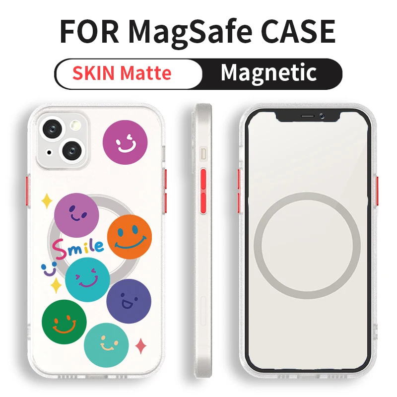 

Роскошный Магнитный чехол для телефона Magsafe с беспроводной зарядкой для iPhone 14 13 12 11 Pro Max XS X XR 14Plus Mini, противоударный защитный