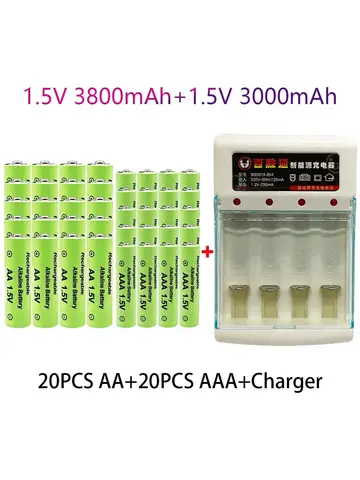 KEPAH никель-металлогидридные аккумуляторы AA 3800mAh + AAA 3000mAh 1.5В