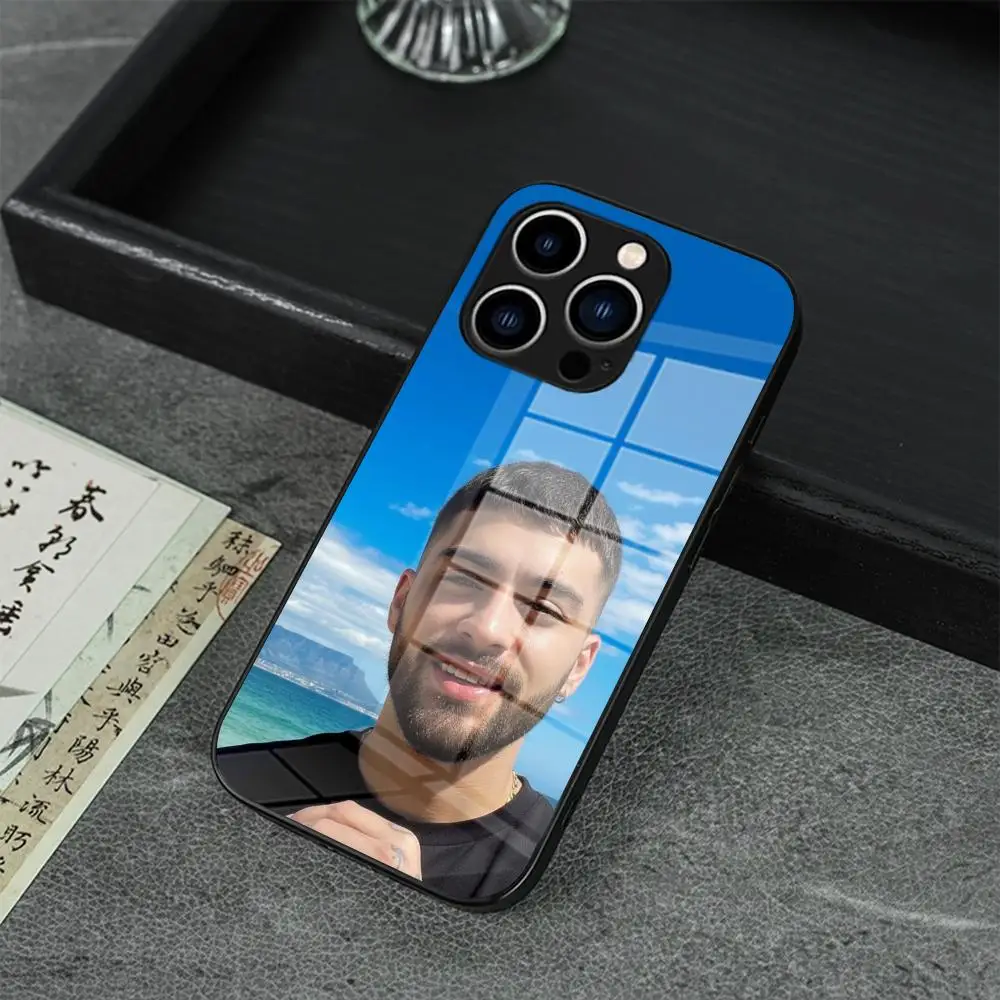 Фото Чехол для телефона Singer Z-Zayn Malik для iPhone 17 16 Pro Max 15 14 Pro 11 12 13 Plus Mini, Samsung Galaxy S26 S25, стеклянный чехол для телефона №2