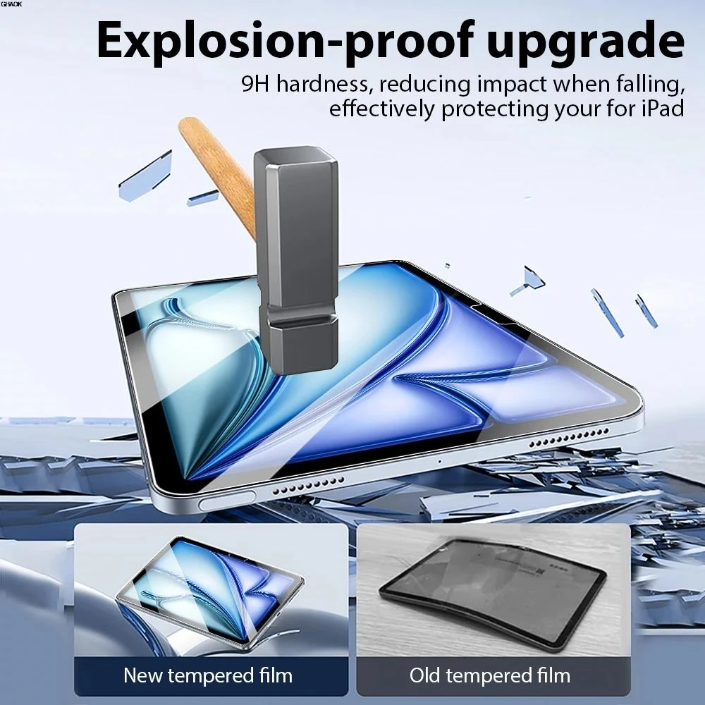 1 шт. Защитная пленка из закаленного стекла для iPad Air 13 11 5 4 2025 A16 11-го 10-го поколения для iPad Pro 12,9 M4 9th 10.2 Mini 6 7 Film (art.: 3920d30efbe9d) - 3920d30efbe9d