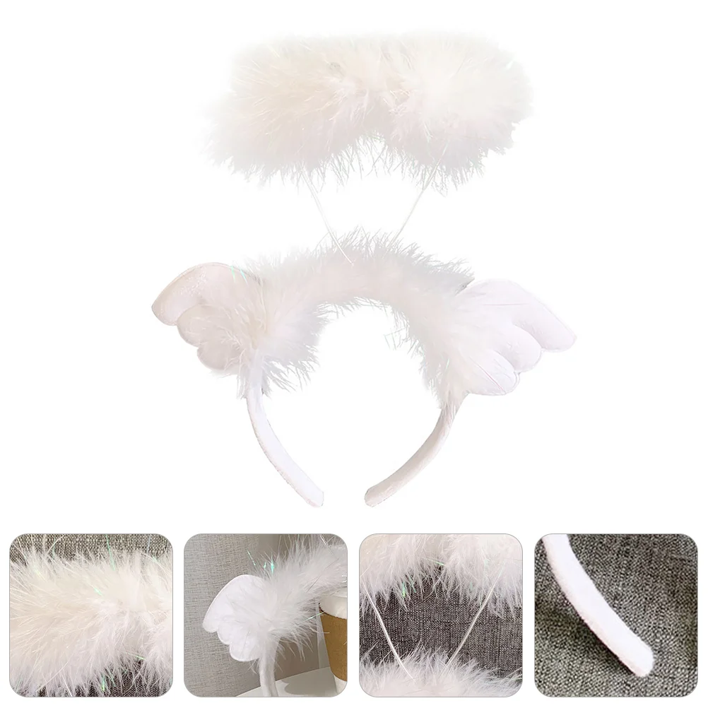 

Очаровательные праздничные реквизиты для маскарада, шоу, волос, головной убор с тематикой ангела, 1 шт.