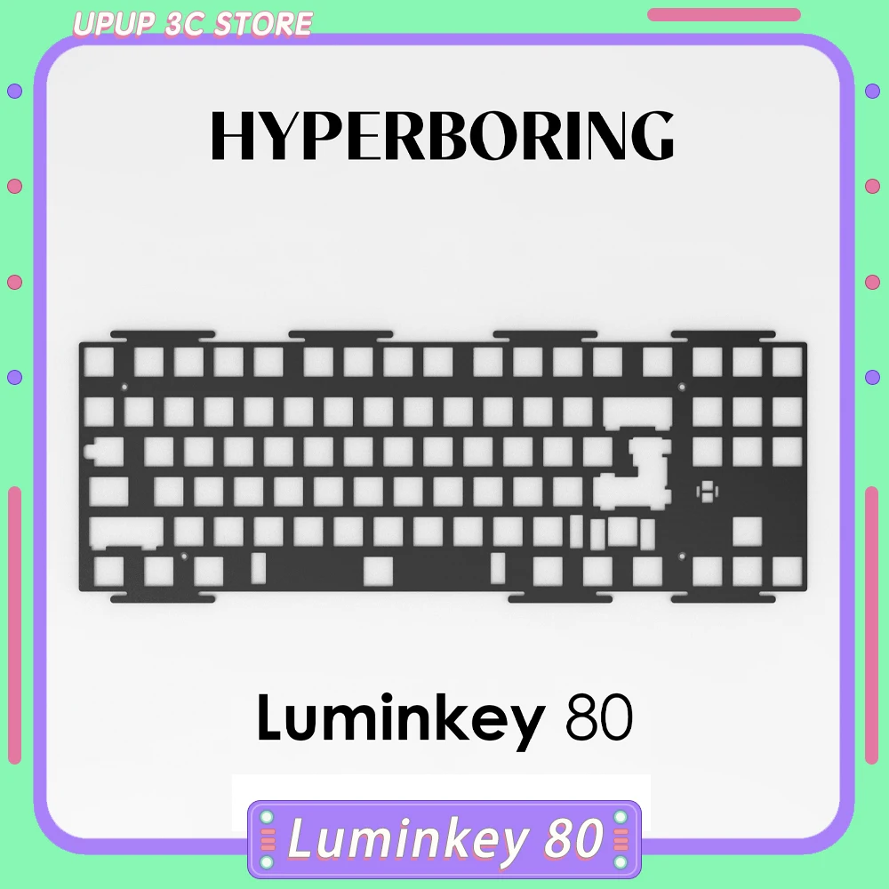 Клавиатура Luminkey 80 FR4 пластина для местоположения ПП ПК алюминиевая настраиваемая
