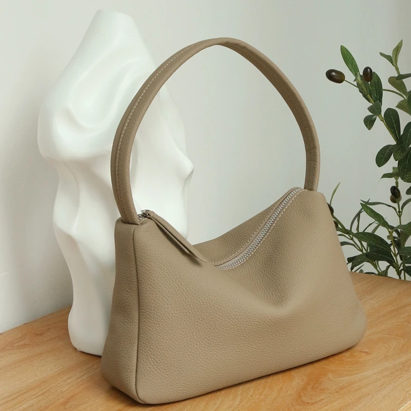 

GENGWO Fashion Simple Underarm Bag Women 2022 Genuine Leather Tote Real Leather Shoulder Bag
