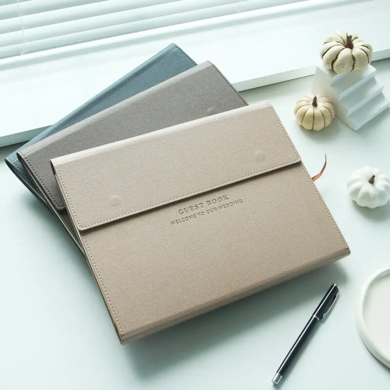 Элегантная простая свадебная гостевая книга для подписи и сообщений. Стильная