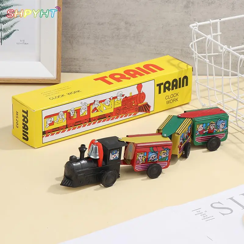 Train Design Kid Children Childhood Classic Wind Up Clockwork Tin Toy Classic Toys Just A Decoration