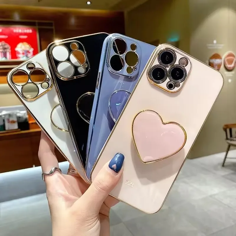Фото Чехол-держатель в форме сердца для Xiaomi Redmi 14C 13C 12C 10C 9C A3 A2 A1 Plus Note 8 9 10 11 12 13 14 Pro Plus 5G Soft Cover №2