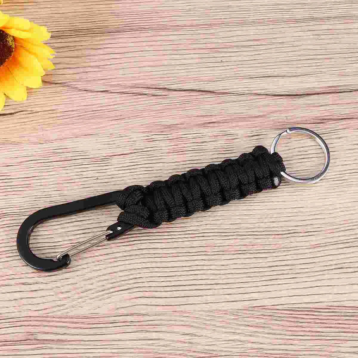 

2pcs Carabiner D-Ring Sturdy Aluminum Keychain Clip Hook Key Chain Alloy Umbrella Rope Outdoor Buckle