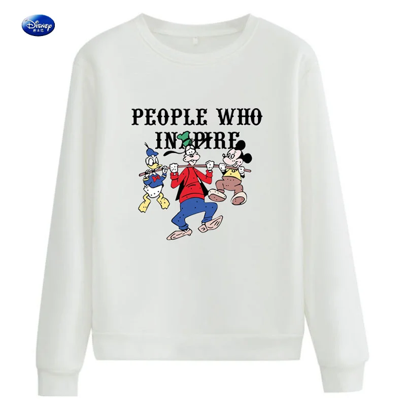 

Disney Cartoon Mickey Mouse Donald Duck Goofy Sweatshirt Clothes for Women 2021 Fall Winter Long Sleeve Crewneck Pullover Y2K