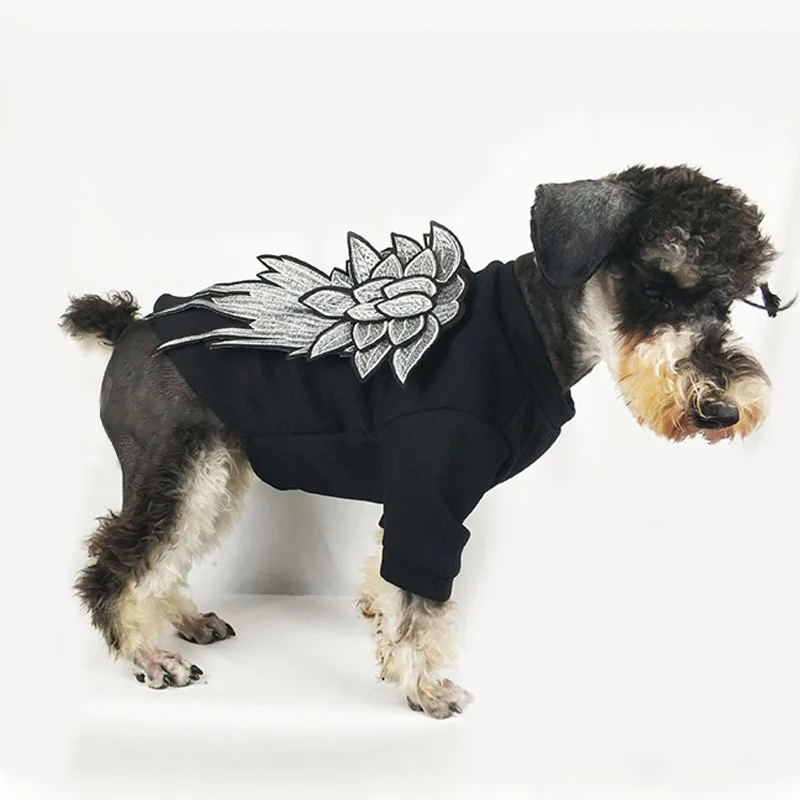 

Фотография Одежда для домашних питомцев для маленьких собак Одежда для щенков свитер для чихуахуа вышивка искусственная кожа милый костюм