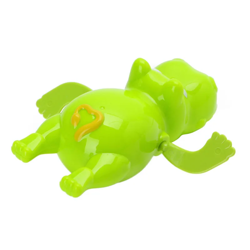 MOONBIFFY 1pc Children Baby Bathing Float Hippo Animal Clockwork Dabbling Toy Funny Color Random Delivery