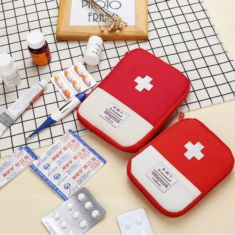 

Милая миниатюрная Портативная сумка для лекарств, аптечка первой помощи, медицинские аптечки, органайзер, сумка для хранения таблеток на от...