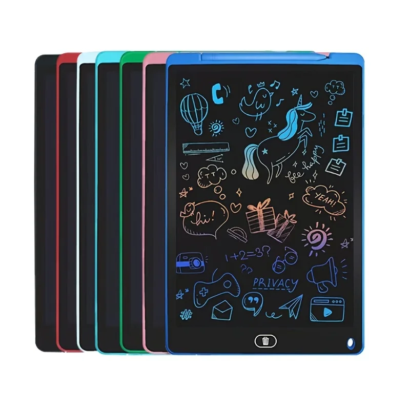 

12Inch LCD Writing Tablet Electronic Digital Writing Colorful Screen Doodle Board Handwriting Paper Drawing Tablet Gift For Kids