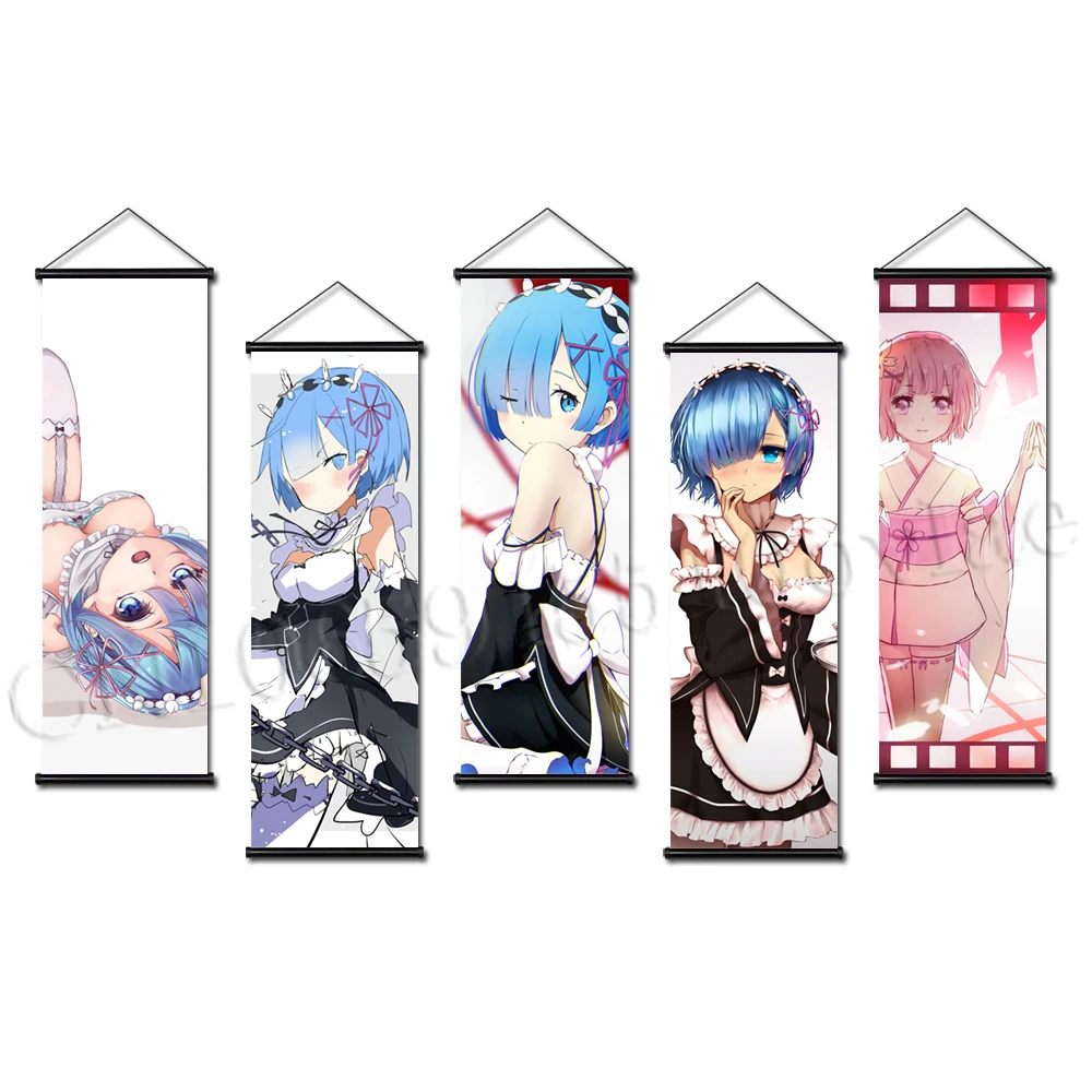 

Re:Zero Hanging Scrolls Kara Hajimeru Emilia Posters and Print Anime Wall Art Picture Canvas Painting Mural Home Kids Room Decor