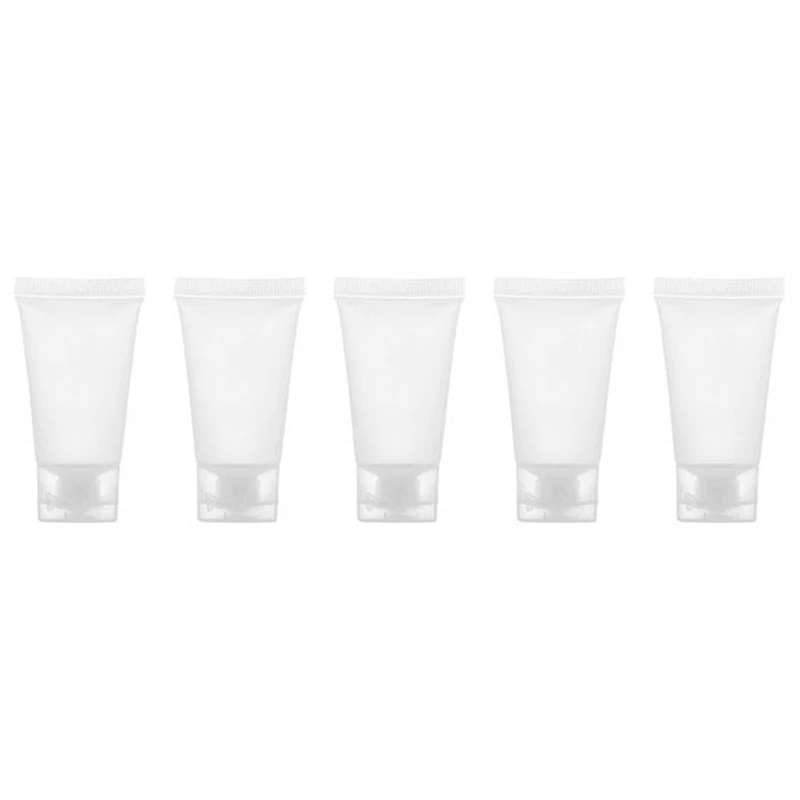 

5 Pieces 30Ml Travel Tube Squeeze Cosmetic Container Twist Cap Cream Lotion Plastic Bottle