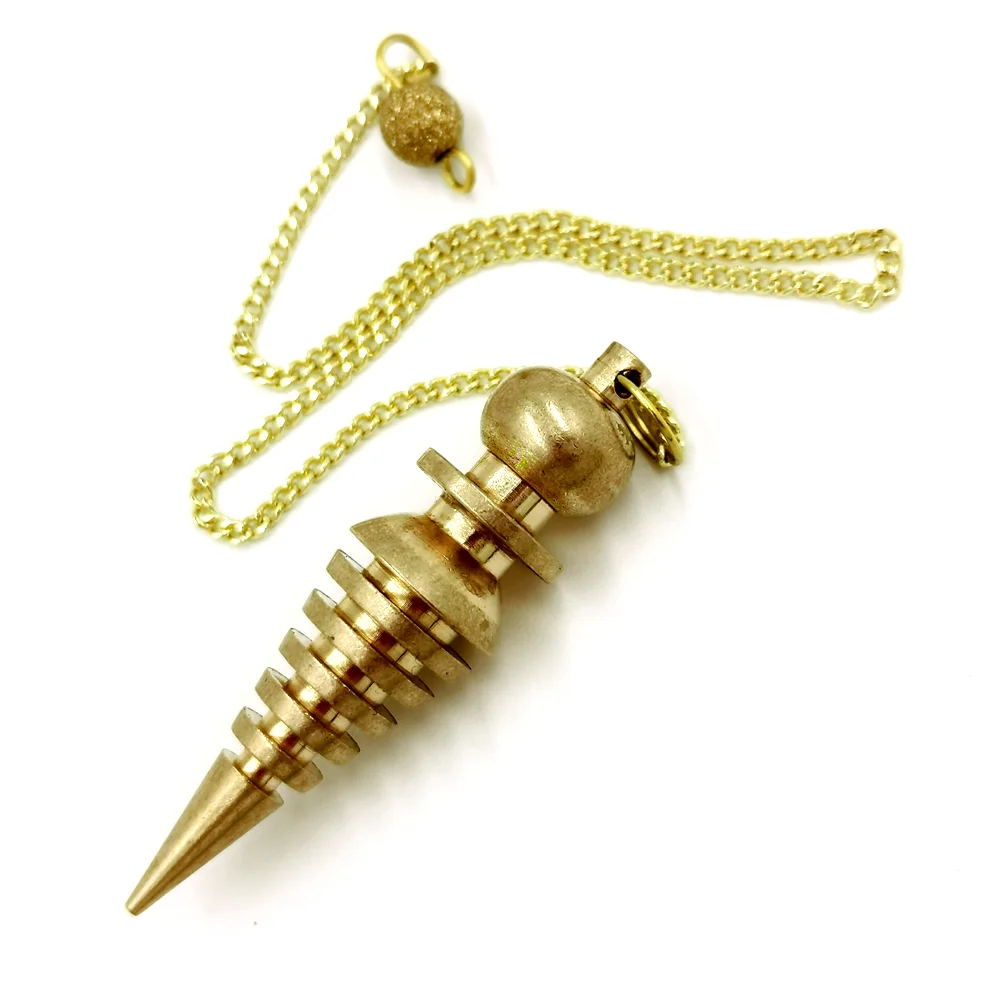 

Pendulum Metal for Dowsing Pendulo De Spiritual Point Divination Healing Tool Wicca Balancing Pointed Cone Pendant