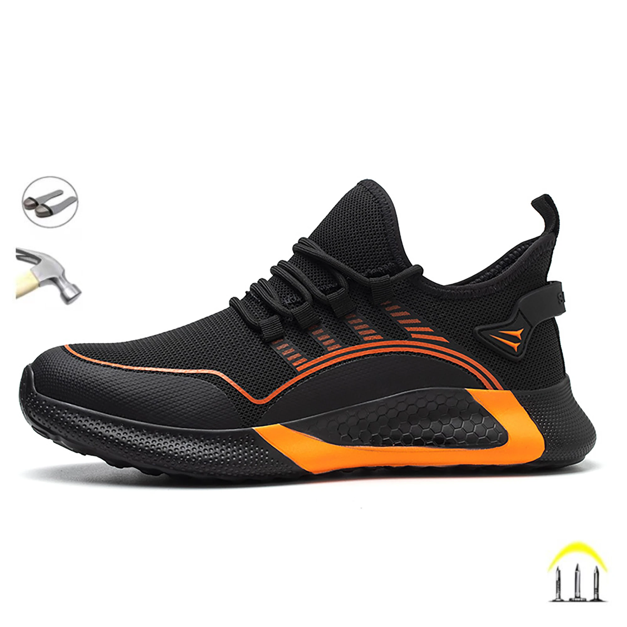 

Casual Breathable Safety Shoes Men's Light Steel Toed Shoes Men's Anti Smashing Shoes Anti Stab Work Shoes Men's