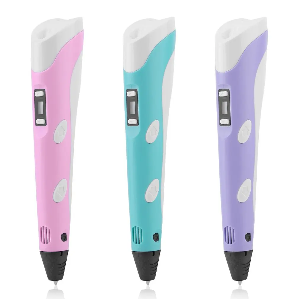 

3D Printer Pen Set LCD Display 3D Drawing Pen With Powerful Filaments EU Plug Birthday Present For Kids