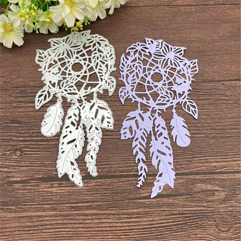

Feather ring Background of Frames Metal Cutting Dies Stencils For DIY Scrapbooking Decorative Embossing Handcraft Template
