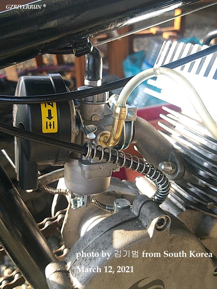 Фото Карбюратор сменный 2-тактный двигатель 49cc 50cc 60cc 66cc 80cc моторизованный велосипед мотоцикл карманный велосипед аксессуары карбюратор №2