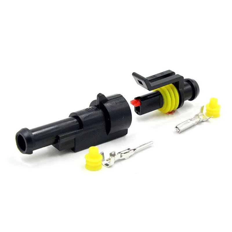 2 Pin 1/2/3/4/5/6 Pin Mode AMP Sealed Waterproof Wire Connector Plug Auto Waterproof Connector 1 Set /5 Sets Without Wire