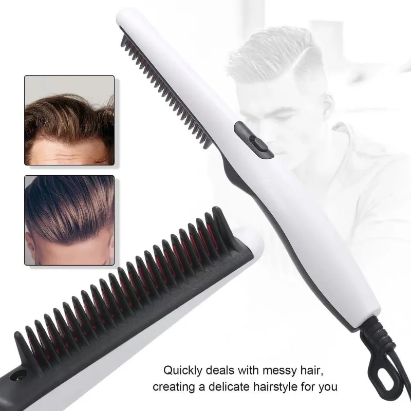 

Multifunctional Hair Comb Brush Beard Straightener Hair Straighten Electric Beard Straightening Comb Quick Hair Styler For Men