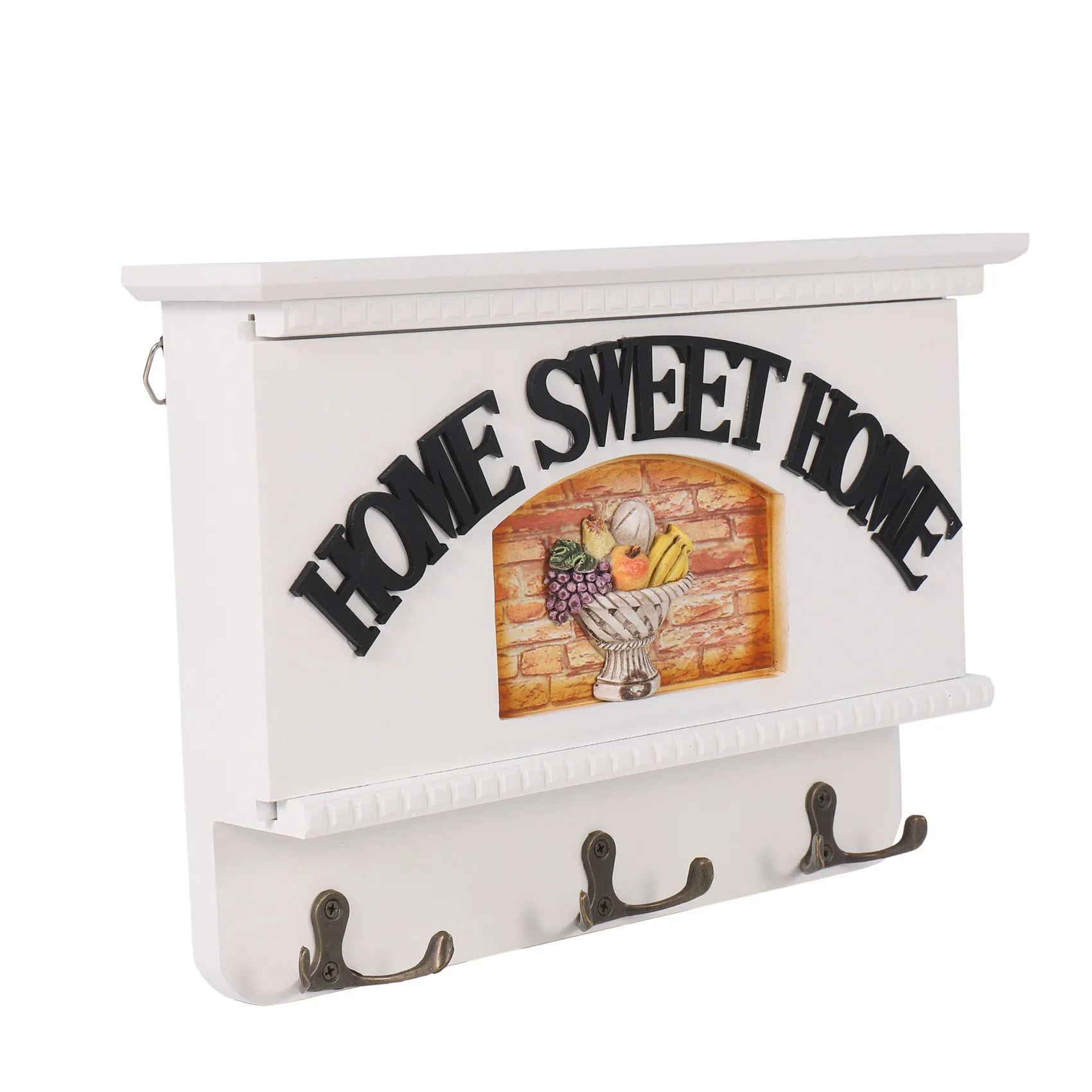 

Mail Holder for Wall Key Rack for Wall White Decorative Entryway Organizer for Wall Key Holder Organizer