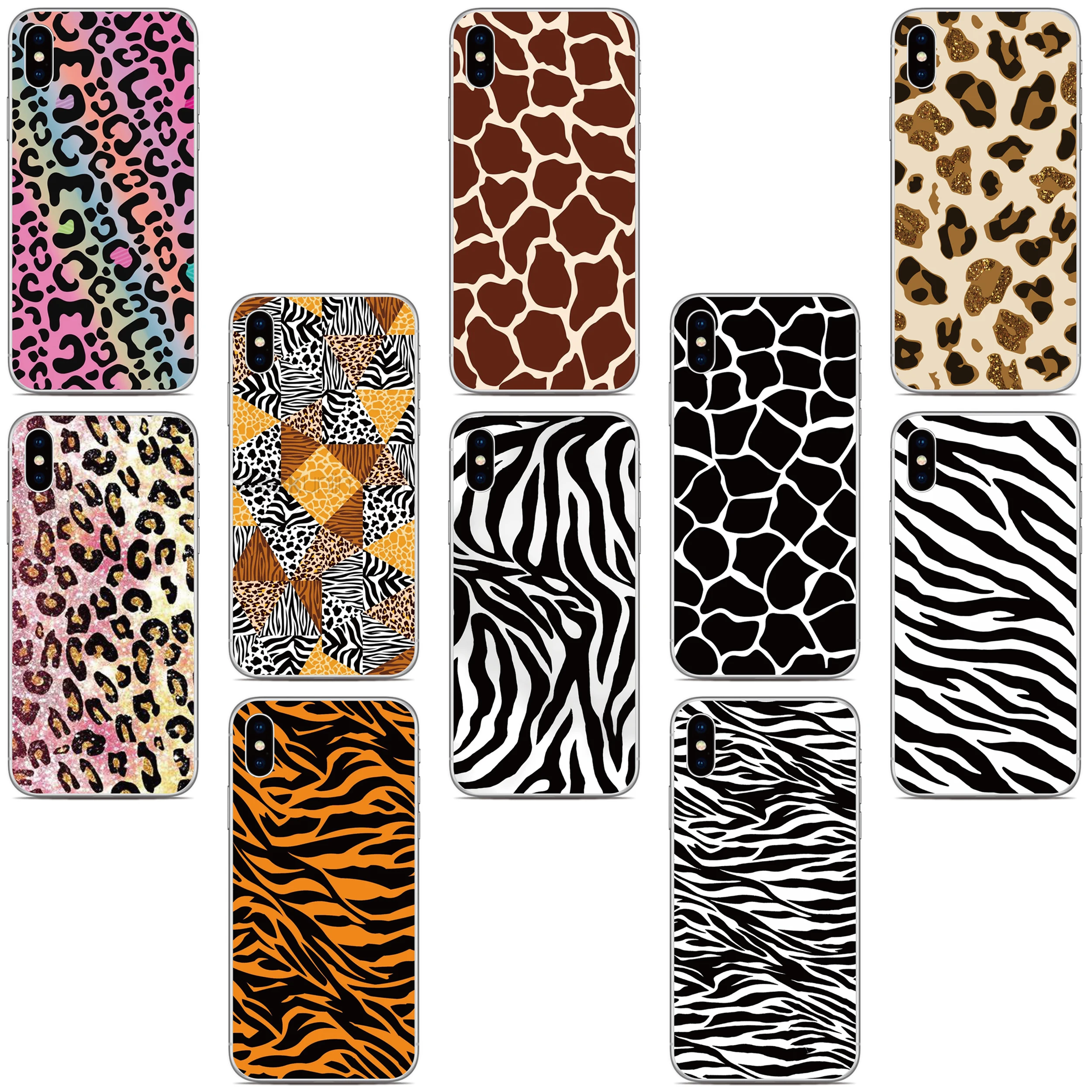 Animal Skin Cover For For iPhone 14 13 12 11 Pro MAX Mini SE2 SE 2020 SE3 XR X XS 6S 6 7 8 Plus iPod Touch 7 6 5 Phone Case