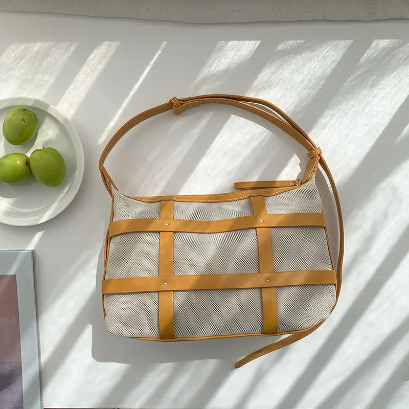 Повседневные вместительные холщовые Лоскутные сумки через плечо из