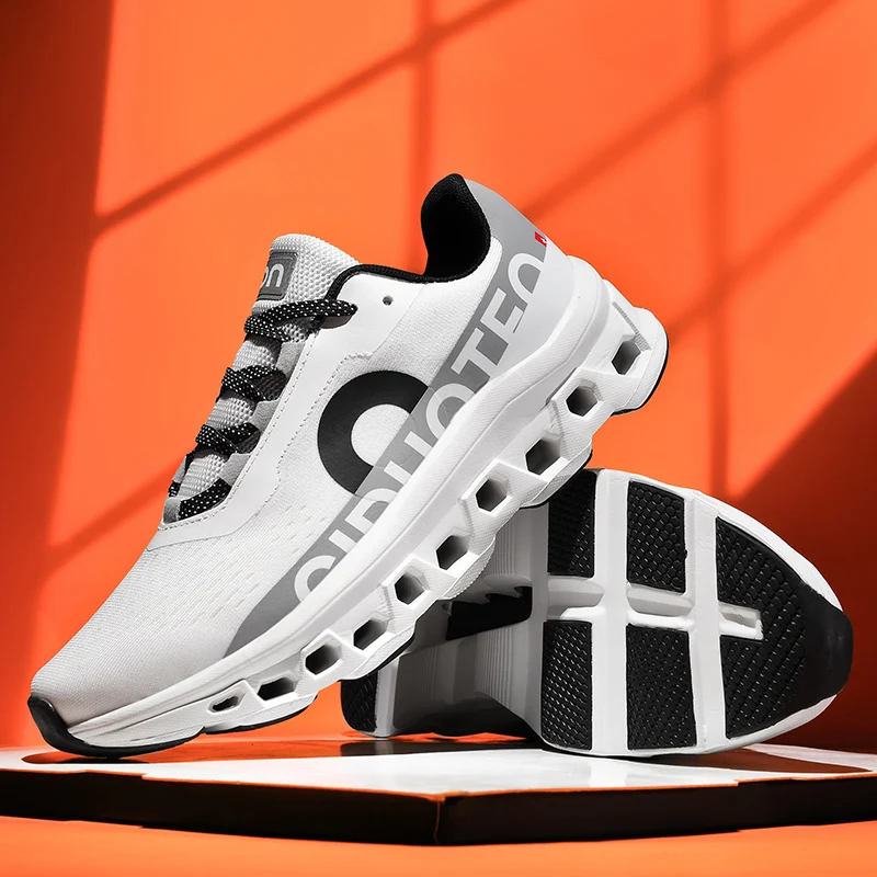 

2023 New Lightweight Couple Running Shoes Air Cushion Sports Sneakers Shock Absorbing Outdoor Shoes Breathable Training Footwear