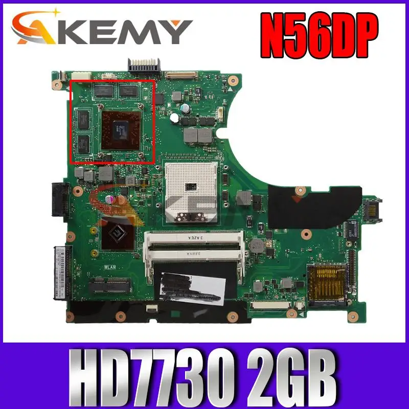 N56DP Laptop motherboard For ASUS N56DP N56D HD7730 2GB Notebook Mainboard REV:2.0 216-0834065 DDR3