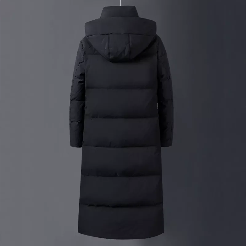 2022New X-Long White Duck Down Jacket 2019 Winter New Over The Knee Thicken Slim Fit Warm Jackets and Coats Male Brand Clothing