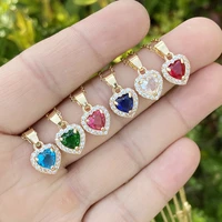 fashion gold plated zircon pendant necklace for women clavicle chain light luxury heart necklace 2022 new jewelry set